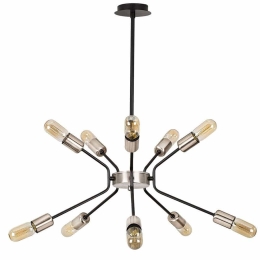 Φωτιστικό Οροφής Ve 892OPV1442 Φ60x80cm 10xE27 40W Nickel-Black Opviq