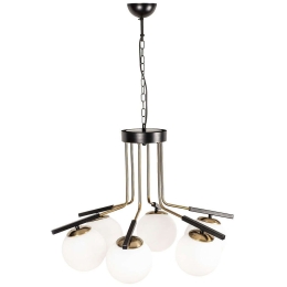 Φωτιστικό Οροφής Yildiz 892OPV1445 Φ62x90cm 6xE27 40W Black-Gold Opviq