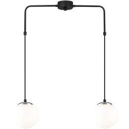 Φωτιστικό Οροφής Uzum 892OPV1471 60x15x100cm 2xE27 40W Black-White Opviq