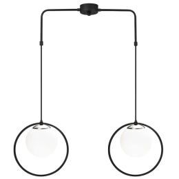 Φωτιστικό Οροφής Dolunay 892OPV1484 74x15x100cm 2xE27 40W Black-White Opviq