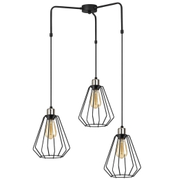Φωτιστικό Οροφής Kese 892OPV1494 Φ68x100cm 3xE27 40W Nickel-Black Opviq