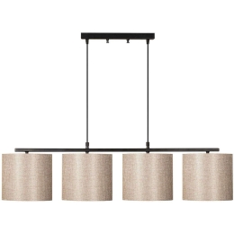Φωτιστικό Οροφής - Ράγα Valiz 892OPV1502 110x25x120cm 4xE27 40W Black-Cream Opviq