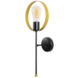 Φωτιστικό Τοίχου - Απλίκα Halka 892OPV1241 20x13x50cm E27 40W Gold-Black Opviq