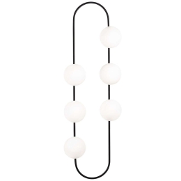 Φωτιστικό Τοίχου - Απλίκα Abakus 892OPV1264 40x33x124cm 6xE27 40W Black-White Opviq