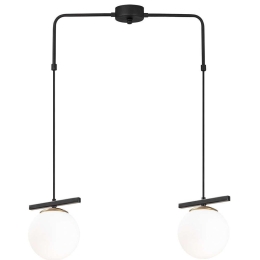 Φωτιστικό Οροφής Uzum 892OPV1615 64x15x100cm 2xE27 40W Black-White Opviq