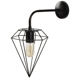 Φωτιστικό Τοίχου - Απλίκα Elmas 892OPV1289 20x37x43cm 1xE27 40W Black Opviq