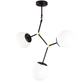 Φωτιστικό Οροφής Damar 892OPV1636 55x15x65cm 3xE27 40W Black-White Opviq