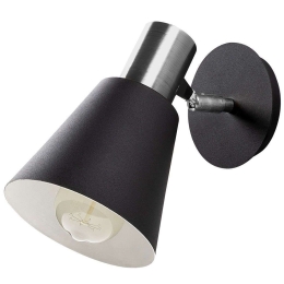 Φωτιστικό Τοίχου - Απλίκα Kem 892OPV1296 25x14x22cm 1xE27 40W Black-Nickel Opviq