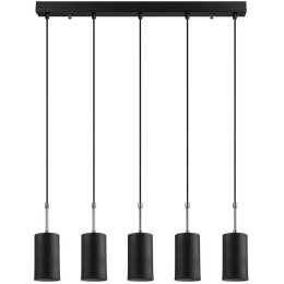 Φωτιστικό Οροφής - Ράγα Kem 892OPV1653 79x9x120cm 5xE27 40W Black-Silver Opviq