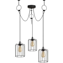Φωτιστικό Οροφής Tel 892OPV1699 Φ96x131cm 3xE27 40W Black Opviq