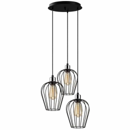 Φωτιστικό Οροφής Tel 892OPV1718 Φ41x115cm 3xE27 40W Black Opviq