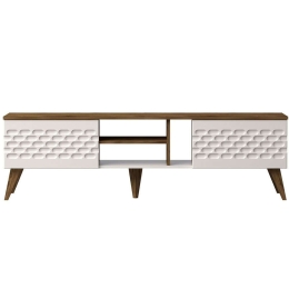 Έπιπλο Τηλεόρασης Egg 875ZNA3039 180x35x53cm Walnut-White