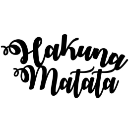 Διακοσμητικό Τοίχου Hakuna Matata 891TNL1589 70x45cm Black Wallity Μέταλλο