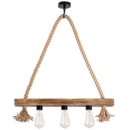 Φωτιστικό Οροφής - Ράγα Erebos 521SHN3116 60x9x60cm 3xE27 40W Natural-Black Opviq