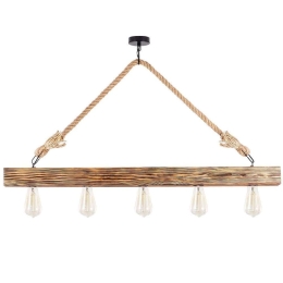 Φωτιστικό Οροφής - Ράγα Erebos 521SHN3117 100x7x53cm 5xE27 40W Natural-Black Opviq
