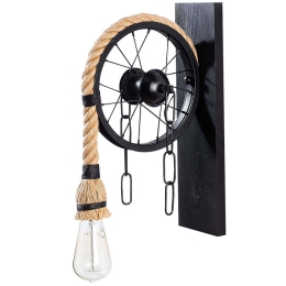 Φωτιστικό Τοίχου - Απλίκα Erebos 521SHN2137 15x26x40cm 1xE27 40W Natural-Black Opviq