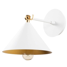 Φωτιστικό Τοίχου - Απλίκα Berceste 521SHN2153 19x26x20cm 1xE27 40W White-Gold Opviq