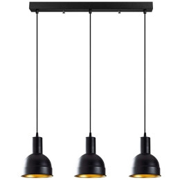 Φωτιστικό Οροφής - Ράγα Berceste 521SHN3265 67x17x118cm 3xE27 40W Black Opviq