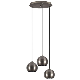 Φωτιστικό Οροφής Berceste 521SHN3313 Φ35x111cm 3xE27 40W Platinum Opviq