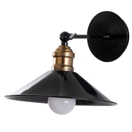 Φωτιστικό Τοίχου - Απλίκα Berceste 521SHN2185 24x30x18cm 1xE27 40W Black-Gold Opviq