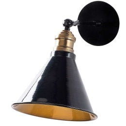 Φωτιστικό Τοίχου - Απλίκα Berceste 521SHN2186 19x27x27cm E27 40W Black-Gold Opviq