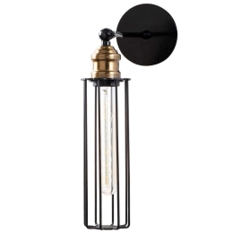 Φωτιστικό Τοίχου - Απλίκα Zumra 521SHN2199 8x16x40cm 1xE27 40W Black-Gold Opviq