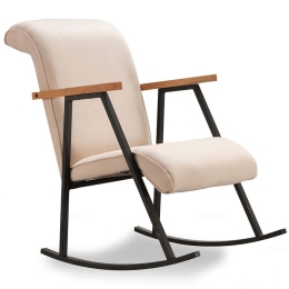 Πολυθρόνα Κουνιστή Yoka 859FTN1703 64x86x96cm Cream