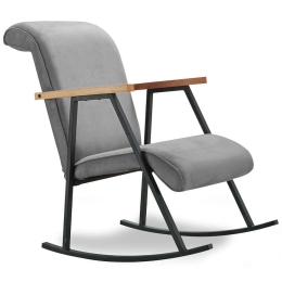 Πολυθρόνα Κουνιστή Yoka 859FTN1704 64x86x96cm Grey