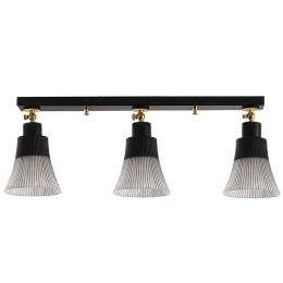 Φωτιστικό Οροφής - Πλαφονιέρα Foca 525NOR1116 Φ62x22cm 3xE27 40W Black Opviq