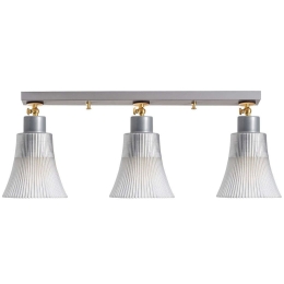 Φωτιστικό Οροφής - Πλαφονιέρα Foca 525NOR1119 Φ62x22cm 3xE27 40W Silver Opviq