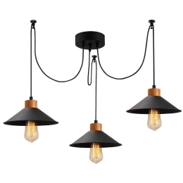 Φωτιστικό Οροφής Manavgat 525NOR1250 114x24x100cm 3xE27 40W Natural-Black Opviq