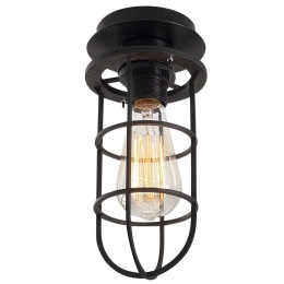 Φωτιστικό Οροφής - Πλαφονιέρα Kimil 525NOR1495 Φ12x25cm 1xE27 40W Black Opviq