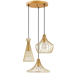 Φωτιστικό Οροφής Mezopotamya 525NOR1618 Φ55x113cm 3xE27 40W Gold Opviq