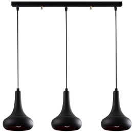 Φωτιστικό Οροφής - Ράγα Berceste 525NOR1629 66x16x113cm 3xE27 40W Black Opviq