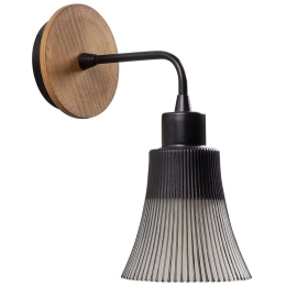 Φωτιστικό Τοίχου - Απλίκα Foca 525NOR3101 Φ13x28cm 1xE27 40W Natural-Black Opviq