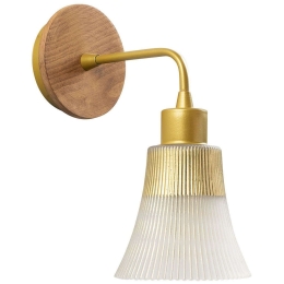 Φωτιστικό Τοίχου - Απλίκα Foca 525NOR3103 Φ13x28cm 1xE27 40W Natural-Gold Opviq