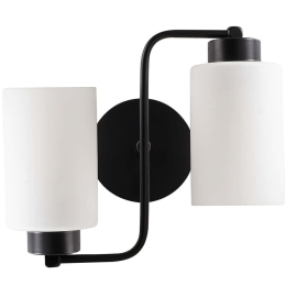 Φωτιστικό Τοίχου - Απλίκα Balcova 525NOR3120 Φ32x28cm 2xE27 40W Black-White Opviq