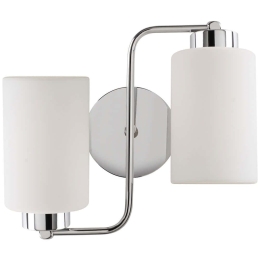 Φωτιστικό Τοίχου - Απλίκα Balcova 525NOR3121 Φ32x28cm 2xE27 40W Silver-White Opviq