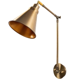 Φωτιστικό Τοίχου - Απλίκα Berceste 525NOR3157 Φ20x56cm E27 40W Gold Opviq