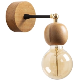 Φωτιστικό Τοίχου - Απλίκα Afrodisias 525NOR3159 Φ10x14cm 1xE27 40W Natural-Black Opviq
