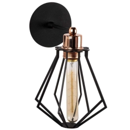 Φωτιστικό Τοίχου - Απλίκα Oylat 525NOR3171 Φ18x30cm 1xE27 40W Black-Bronze Opviq