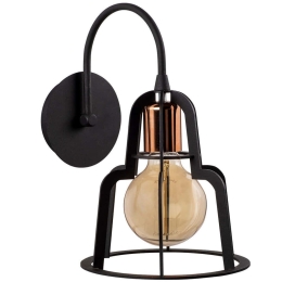 Φωτιστικό Τοίχου - Απλίκα Harran 525NOR3179 20x27x31cm 1xE27 40W Black-Bronze Opviq