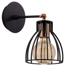 Φωτιστικό Τοίχου - Απλίκα Kemah 525NOR3184 Φ15x24cm 1xE27 40W Black-Bronze Opviq