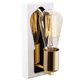 Φωτιστικό Τοίχου - Απλίκα Karain 525NOR3210 9x10x21cm 1xE27 40W White-Gold Opviq