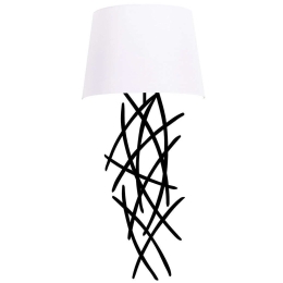 Φωτιστικό Τοίχου - Απλίκα Asaf 892OPV1337 15x28x72cm E27 40W Black-White Opviq