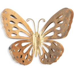 Διακοσμητικό Τοίχου Farfalla 891TNL1817 32x29cm Gold Wallity Μέταλλο