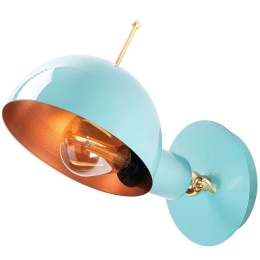 Φωτιστικό Τοίχου - Απλίκα Sivani 527ABY3136 15x23x20cm 1xE27 40W Multi-Turquoise Opviq