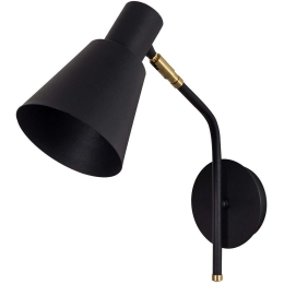 Φωτιστικό Τοίχου - Απλίκα Sivani 527ABY3143 14x36x40cm 1xE27 40W Black-Gold Opviq
