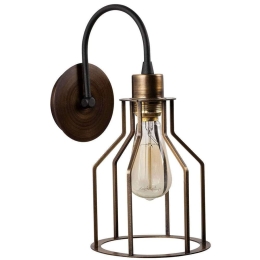 Φωτιστικό Τοίχου - Απλίκα Fellini 527ABY3167 17x25x36cm 1xE27 40W Black-Gold Opviq