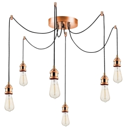 Φωτιστικό Οροφής Kabluni 892OPV1804 126x102cm 6xE27 40W Copper Opviq
